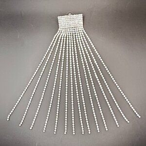 Akira silver rhinestone chandelier earrings